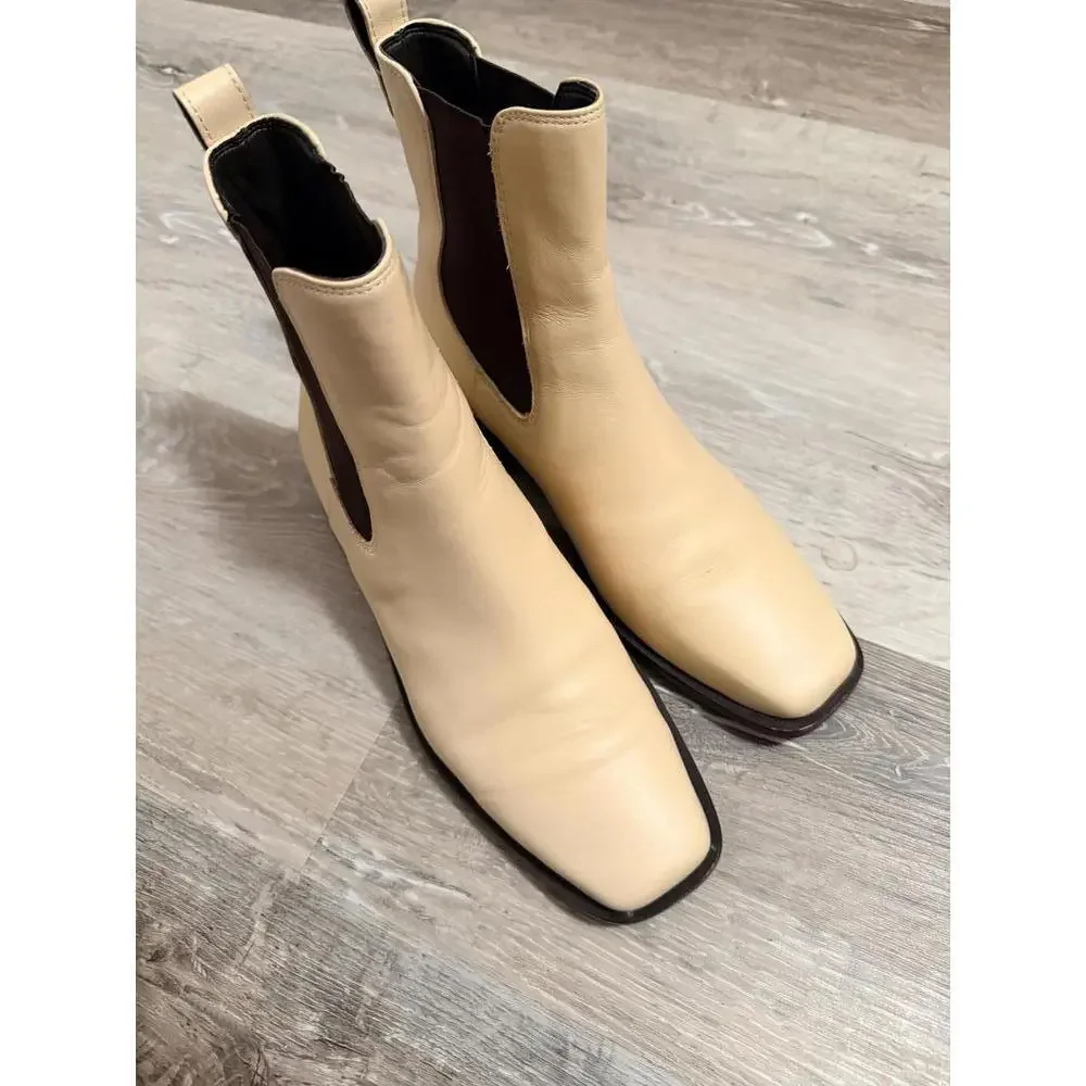 Sam Edelman Thelma Chelsea Boot 6.5 Butter/Beige